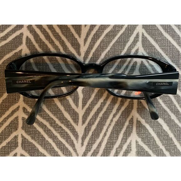 CHANEL EYE Glasses 3127 black Frames & Case CC LOGO Hardcase AUTHENTIC - Picture 6 of 12